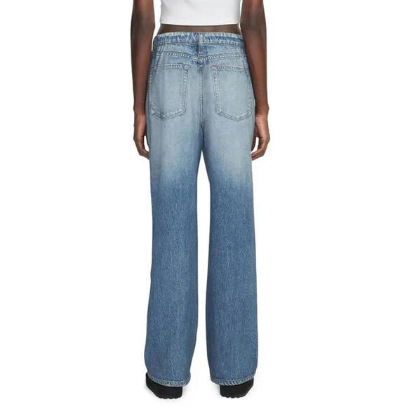 New, Rag and Bone Miramar Wide-Leg Cotton Terry Sweatpants in Noosa Sz L #P3838 - Picture 3 of 9